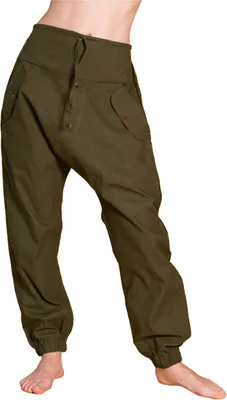 Productafbeelding van PANASIAM Yogabroek 03, katoen, olijgroen, maat XL