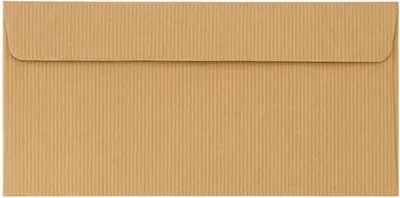 Obrázok produktu pre Dekoratívne obálky DL HK Kraft Prazek Ribbed 120 g 50 kusov – ekologické