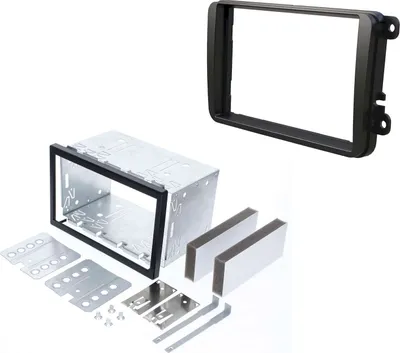 Produktbild von Audioproject A177 - Autoradio Doppel DIN ISO Radioblende inkl. 2 DIN Metall Einbauschacht kompatibel für VW Golf 5 6 Passat EOS Skoda Octavia