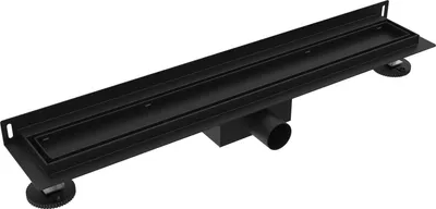 Zdjęcie produktu dla Odpływ liniowy przyścienny, 2 w 1, Wall czarny 80cm