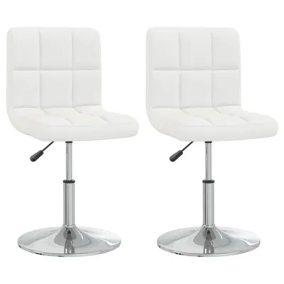 Produktbild von vidaXL Esszimmerstühle 2 Stk. Weiß Kunstleder