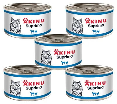 Obrázek produktu pro Akinu SUPRIMO Mleté s jehněčím konzerva pro kočky 200 g MTP 5 ks