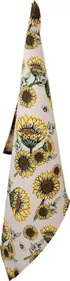 Produktbild von Clayre & Eef Geschirrtuch 50x70 cm Beige Gelb Baumwolle Sonnenblumen