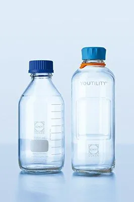 Laborflasche GL45, 125 ml, Borosilikatglas 3.3, BPA-frei