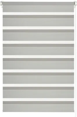 Produktbild von Gardinia EasyFix Doppelrollo grau 75 x 150 cm