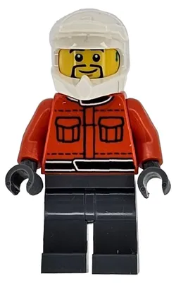 Productafbeelding van LEGO Minifiguur Formule 1 pitcrewlid - Man, roodachtig oranje (cty1866)