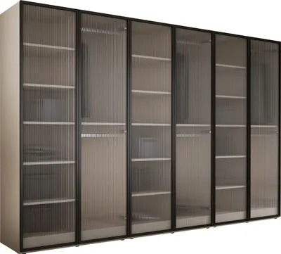 Immagine prodotto di Kleiderschrank, Platingrau / klares Glas, 3 x 100 x 200 x 51 cm