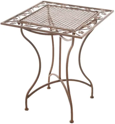Produktbild von CLP Gartentisch Asina quadratisch 60x60 cm Beistelltisch im Jugendstil antik braun