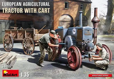 Produktbild von European Agricultural Tractor with Cart / 1:35