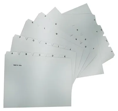 Image de HAN 986 Répertoire A - Z, DIN A6 horizontal, 25 pièces, pour boîte à fiches, boîtes/bacs à fiches, gris