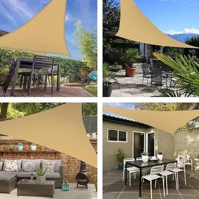 Produktbild von Famanu Sonnensegel UV-Schutz und Windschutz - wetterbeständig 3,6 x 3,6 x 3,6 m