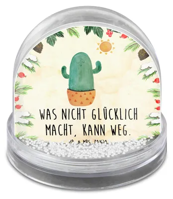 Produktbild von Mr. & Mrs. Panda Schneekugel Weihnachten Kaktus Sonne - Naturpapier - Geschenk, Glück, Kakteen, schnee kugel, Weihnachts, Scheidung, Freundin, Motivation, dekoartikel