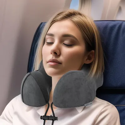 Produktbild von Bequemes Nackenkissen aus Memory-Schaum für Reisen und Entspannung