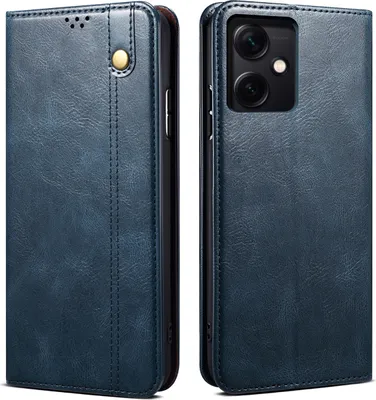 Produktbild von Redmi Note 12 Hülle, Leder Flip Brieftasche Schutzhülle mit Standfunktion für Xiaomi Redmi Note 12 Blau