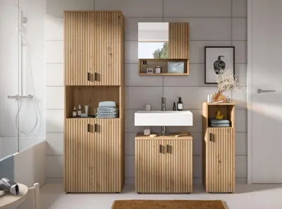 Produktbild von Badezimmer-Set >Mone< in artisan oak - 180x192x30cm (BxHxT)