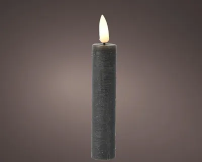 Immagine prodotto di Set di candele da tavola LED fiamma 16 cm grigio 2 pezzi