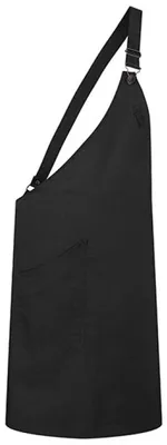 Obrázok produktu pre Karlowsky LS 36 | Asymetrická zástera Classic s vreckom - Farba: čierna (približne Pantone Black 6 C) - Rozmery: 70 x 90 cm