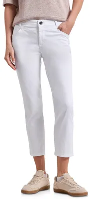Produktbild von Street One 7/8 Slim Leg Hose im Satin-Look White 34