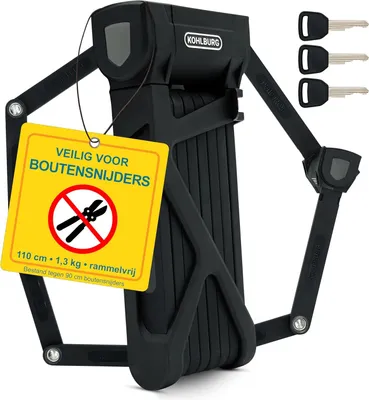 Obrázok produktu pre Zámok na bicykel, 110 cm - s kľúčom - kalená oceľ