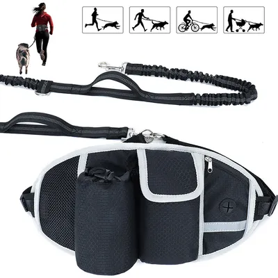Produktbild von OKWISH Hundeleine,Rollleine,Robuste Schleppleine Gurtleine für Kleine und Große Hunde,Pet Leash,Bauchtasche für das Hundetraining,Leckerli Beutel