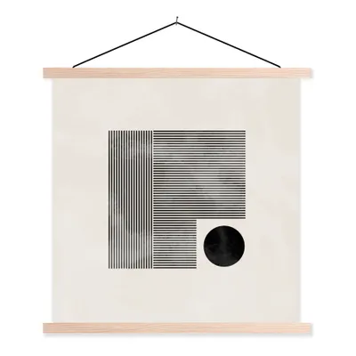 Produktbild von MuchoWow® Textilposter Quadratisch - Minimalismus - Abstrakt 40x40 cm mit holzfarbenen Rahmen - Posterleiste