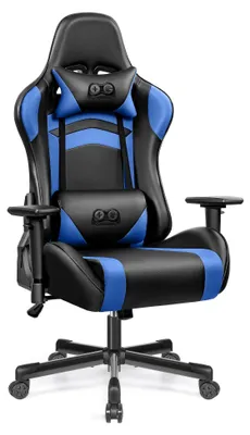 Zdjęcie produktu dla Krzesło gamingowe – ergonomiczne, z regulowanym oparciem i podłokietnikami 3D