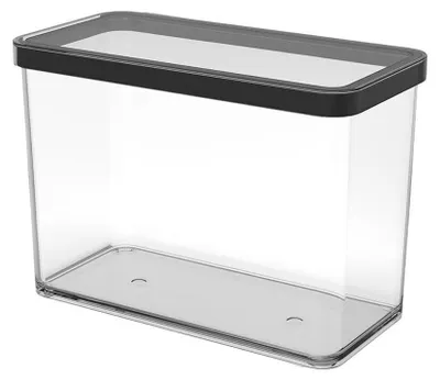 Vorratsdose 20x10x14,2 cm 2,1 L Schwarz/Transparent