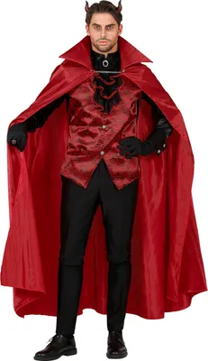 Produktbild von Teuflisches Herrenkostüm Dämon der Nacht Halloween rot-schwarz M/L