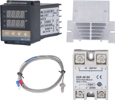 Obrázok produktu pre Súprava PID regulátora teploty 0-400 °C, vodotesná, vysoko presná REX C100 regulátor teploty pre poľnohospodárstvo, 100-240 V
