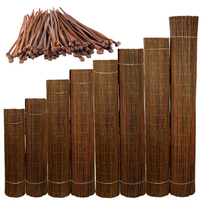 Productafbeelding van Weidenmat, 100 x 300 cm, natuurlijke privacybescherming voor tuin en balkon, ideaal als windscherm