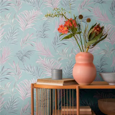 Produktbild von A.S. Creation Vliestapete 10.05 x 0.53 m Livingwalls Dschungel Tapete Blau 791082 Palmen CosmoLiving by Cosmopolitan