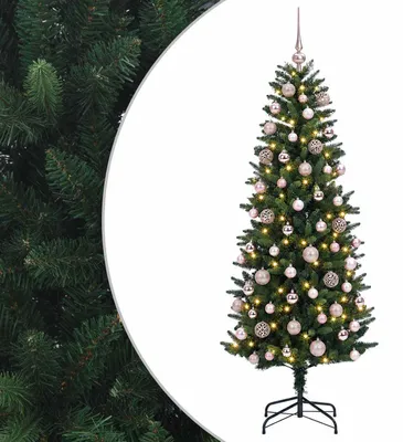 Imagen del producto de vidaXL Árbol de Navidad artificial con adornos esféricos, 180 cm, 300 luces LED