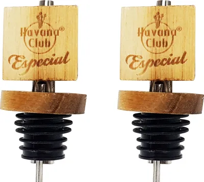 Produktbild von Havana Club Especial Ausgießer Portionierer holz in retro Optik Set Barzubehör Gastro - 2x Ausgießer