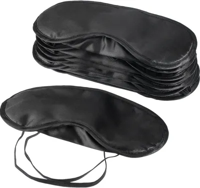 Image de Lot de 10 pièces comprenant un masque de sommeil, une housse de sommeil, un masque de sommeil et une housse de sommeil de voyage avec coussinet nasal, noir