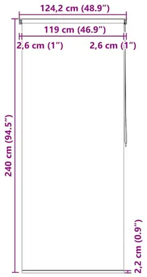 Imagen del producto de vidaXL Cortina de ducha, 120x240 cm, blanca