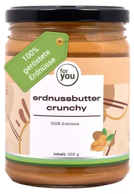 Produktbild von for you erdnussbutter crunchy, KI-generiertes Bild