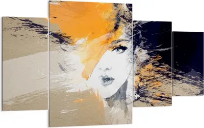 Produktbild von Bild auf Leinwand - Leinwandbild - Abstraktion Frau - 160x90cm - Wand Bild - Wanddeko - Wandbilder - Leinwanddruck - Bilder - Kunstdruck - Wanddekoration - Leinwand bilder - Wandkunst - DL160x90-3656