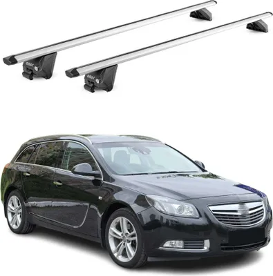 Image de Barres de toit transversales pour Opel Insignia A B Break 2009-2017 Alu Gris ABE