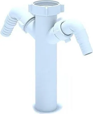 Immagine prodotto di Tubo di immersione 1 1/2 "x40mm con 2x attacco apparecchio valvola di non ritorno lavatrice