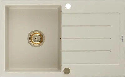 Immagine prodotto di Mexen Bruno lavello in granito a 1 vasca con scolapiatti 795 x 495 mm, beige, sifone dorato - 6513791010-69-G