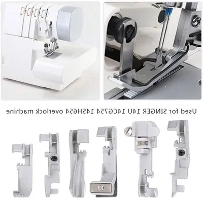 Multifunktionales Nähfuß-Set für Haushaltsnähmaschinen - 6 Stück, Overlock und Präzisionsnähen, Zubehör für kreative Projekte