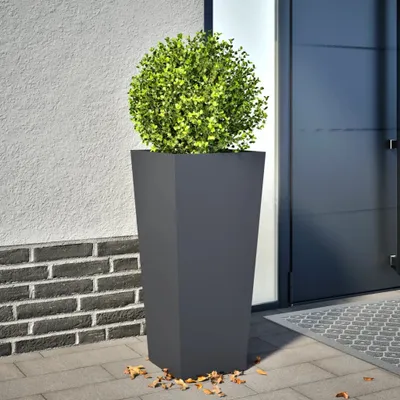 Image de Maison Exclusive - Bac à plantes anthracite 35x35x75 cm en acier