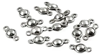 Produktbild von Vintageparts Verbinder Verschlussoptik antik Silber 10 mm, 30 Stück