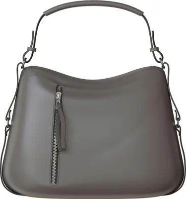 Produktbild von Damen Shopper Tasche groß Hobo Bag – vegane Leder Schultertasche mit Rucksackfunktion, 34x36x12 cm, geräumige Umhängetasche für Alltag & Büro D.Grey