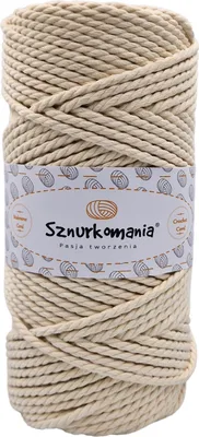 Produktbild von Makramee-Garn 5 mm 100 m 3-fädig, viele Farben, Baumwollgarn, Baumwollkordel 5 mm 3-lagig, Makramee-Kordel, Makramee-Kordel, Baumwollkordel, gehäkelt