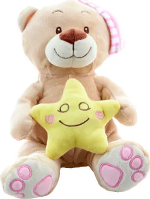 Obrázok produktu pre Plyšový medvedík s hviezdou ružový 23 cm