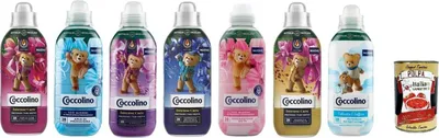 Produktbild von Testpaket Coccolino Ammorbidente Concentrato - Konzentrierter Weichspüler für sehr weiche Kleidung,28 Wäschen, 7x 645ml + Italian Gourmet polpa 400g