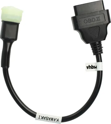 Produktbild von vhbw OBD Adapter 6 Pin auf OBD2 16Pin kompatibel mit Kawasaki ZX14R (ab 2017) Motorrad - 28 cm