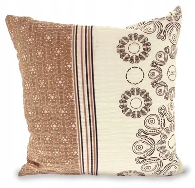 Produktbild von Fan Kissenbezug Kory 50x60 Braun Beige Vertikale Streifen