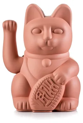 Produktbild von Glückskatze Winkekatze in Pink aus Kunststoff, 15 cm